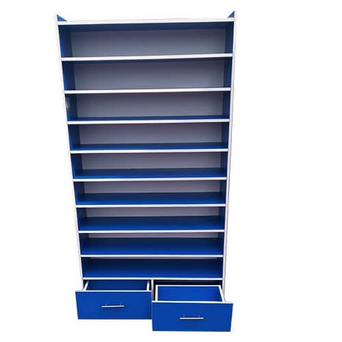 Mdf Wooden Shoe Rack + Two Drawer-9 Tiers