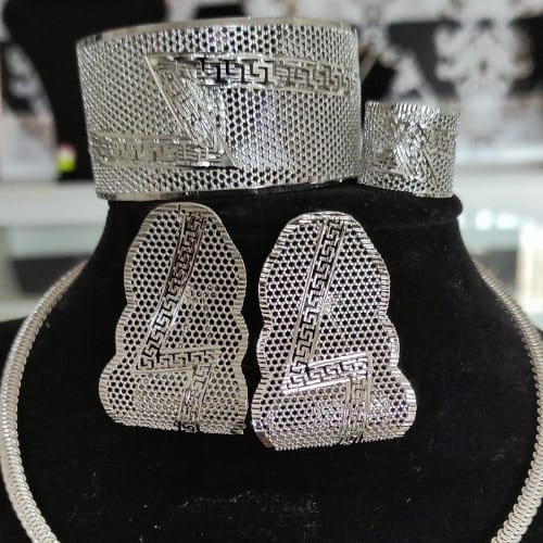 Trendy Jewelry Set - Silver