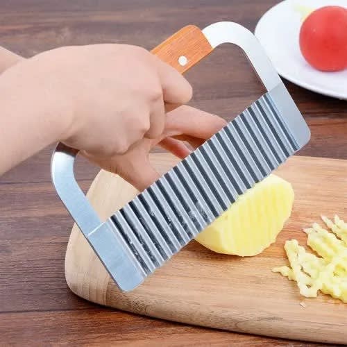 Stainless Wavy Crinkle Cutter And Slicer