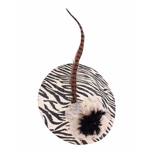 Alvinah - Stylish Fascinator - Black Stripes