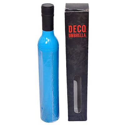 Sun & Rain Bottle Shaped Stylish Umbrella-Blue