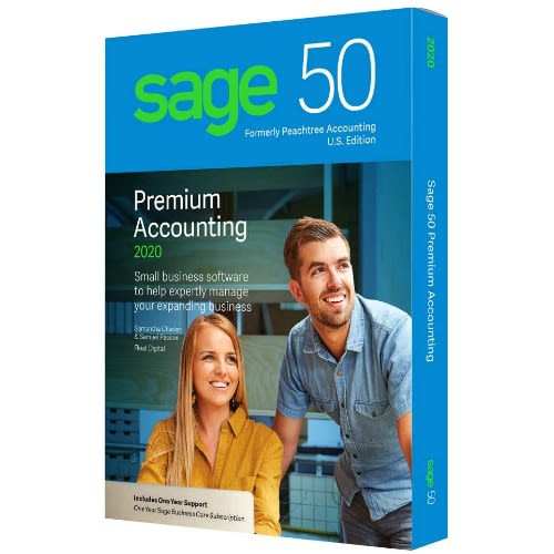 Sage 50 Premium Accounting Software 2020 Activation License- 1 User