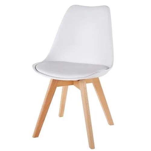 Wooden 4 Leg Cushioned Kitchen Stool