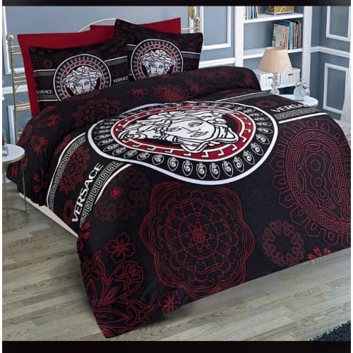 Duvet With Bedsheet And 4 Pillowcases - Versace Inspired Set