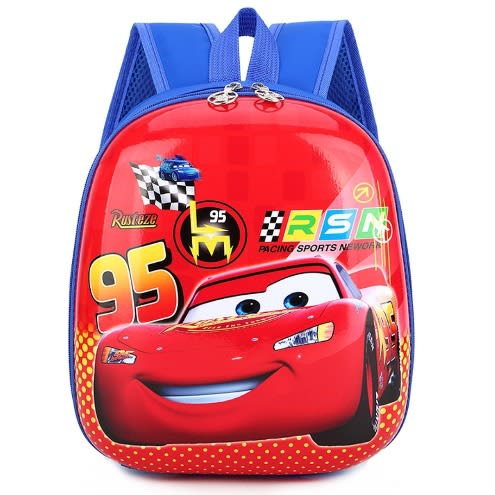 Cars Hard Shell Kids Kindergarten School Bag Backpack -small-12inches