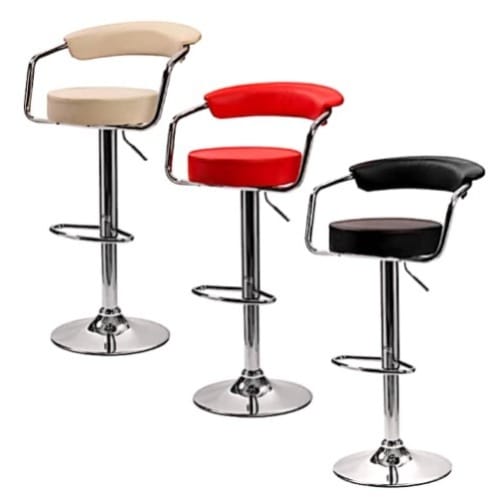 Set Of 3 Mixed Colour of Round Barstool