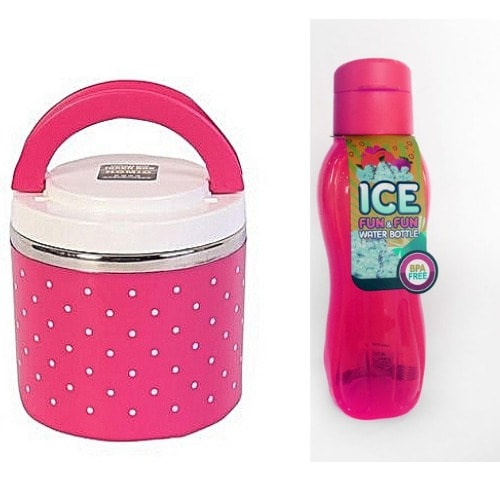 Single Layer Food Flash (630ml) And Ice Fun Water Bottle 620ml