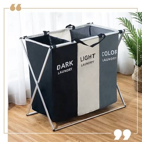 Three Grid Home Laundry Sorter