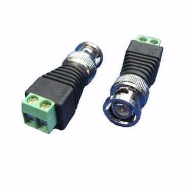 CAT5 To Coaxial Camera CCTV TV Video Balun Bnc Cable Connector Adapter - 10 Pcs