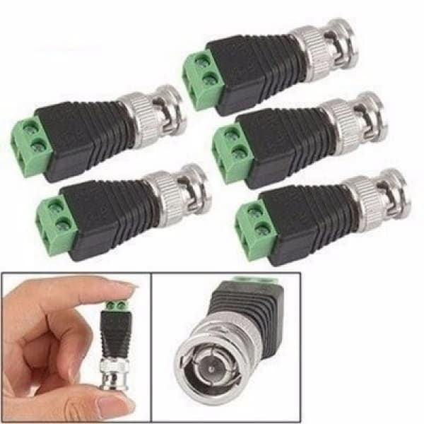 CAT5 To Coaxial Camera CCTV TV Video Balun Bnc Cable Connector Adapter - 10 Pcs