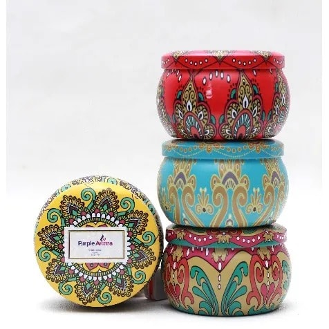 Scented Candles - 4 Tins - 120g Each