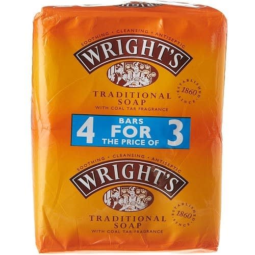 Wright's Traditional Soap - 4 Bars -125g Per Bar