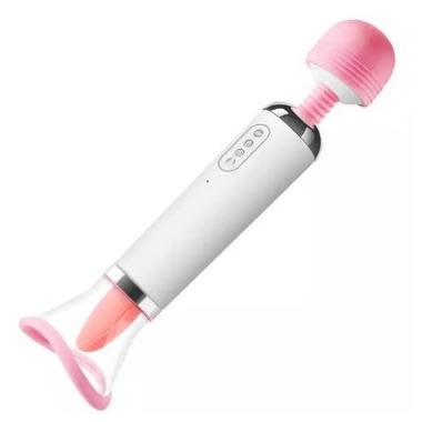 3 In 1 AV Stick Clitoris Licker - Nipple Sucker - Tongue Licking Vibrator