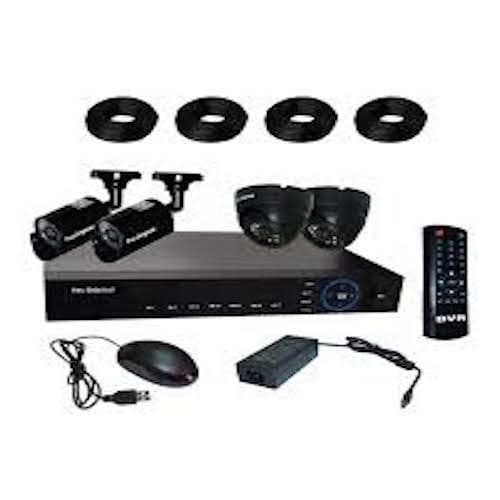 4 Cctv Camera Kit + 500gb Hdd + 100m Rg59 Cctv Cable