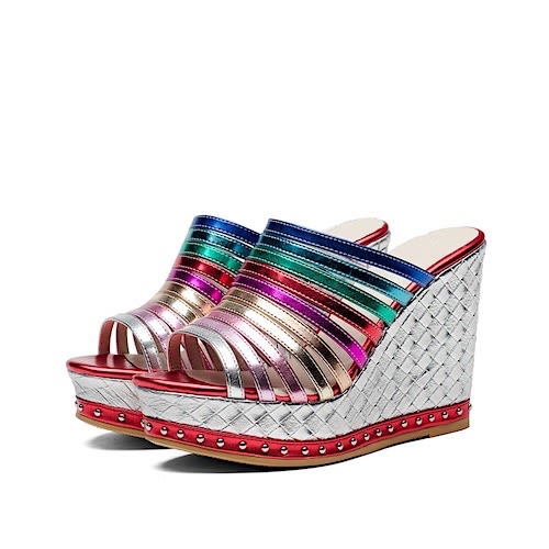 Zora Leather Slippers - Multicolor