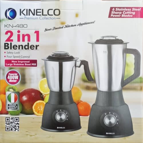 Electric Stainless Blender With Mill Super Premium - KN-480 - 2 In 1