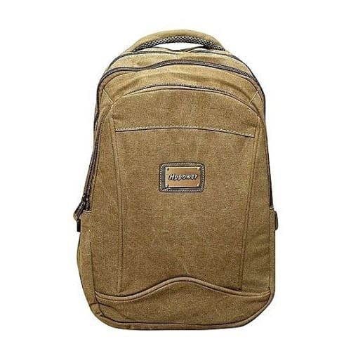 Travel Laptop And School Backpack Bag - Brown + Free Gift