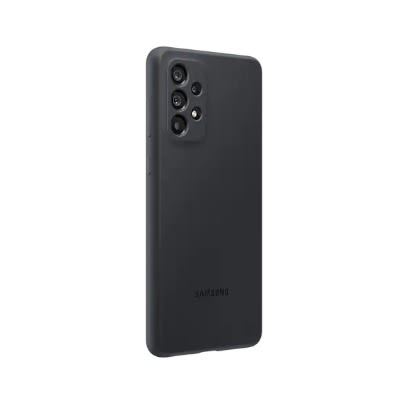 Silicone Back Case For Samsung A53 - Black + Free Screen Protector