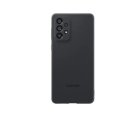 Silicone Back Case For Samsung A53 - Black + Free Screen Protector