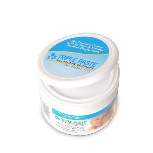 Triple Paste Medicated Ointment For Diaper Rash, 8-ounce- White
