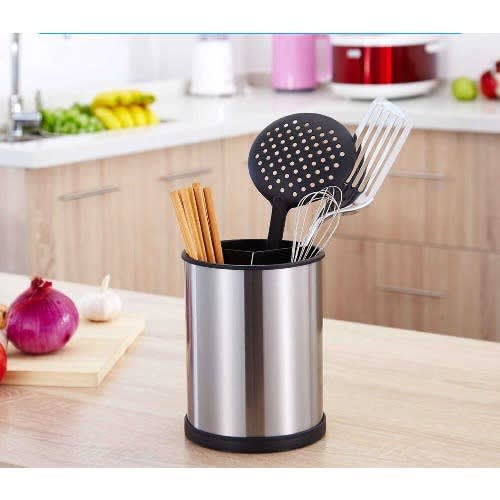 Stainless Steel Rotating Utensil Holder