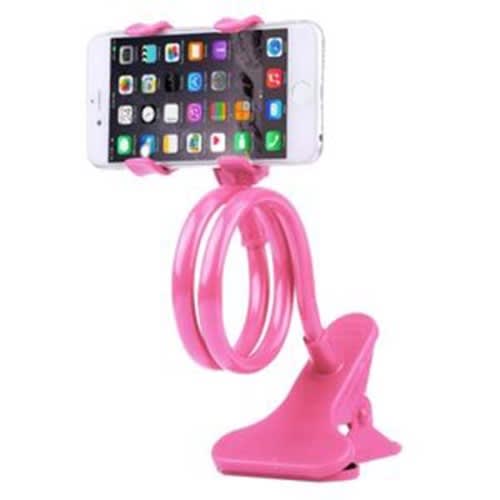 Goose Neck Flexible Mobile Phone Holder Stand - Pink