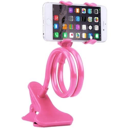 Goose Neck Flexible Mobile Phone Holder Stand - Pink