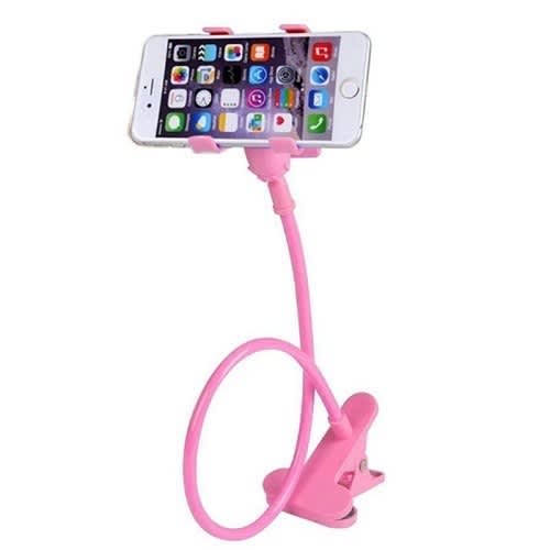 Goose Neck Flexible Mobile Phone Holder Stand - Pink