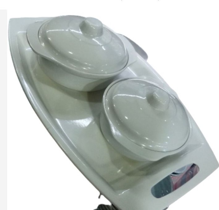 2 Pieces Ceramic Deep Plates With Cover And Tray