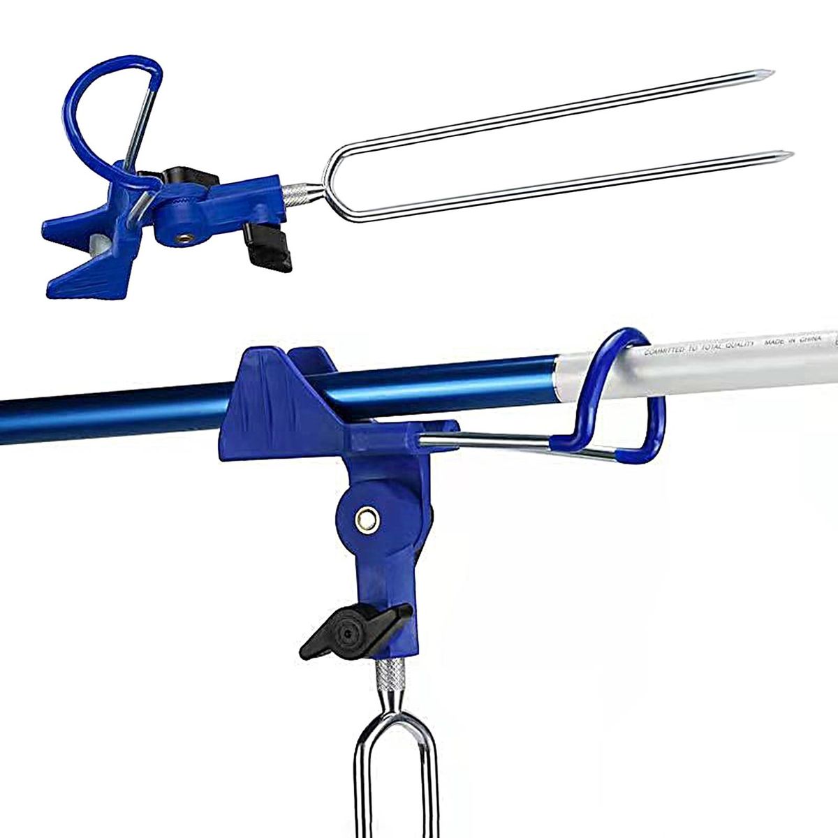 Fishing Rod Stake Hand Rod Fishing Pole Ground Holder Blue