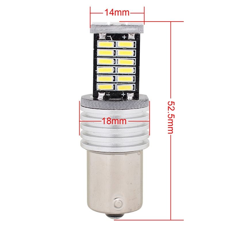 2PCS 1156/BA15S 6W 30SMD 4014 900LM LED Car Brake Light