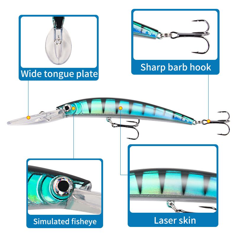 10PCS Sound Bead Fake Bait Sequin Bait 17.5cm16g