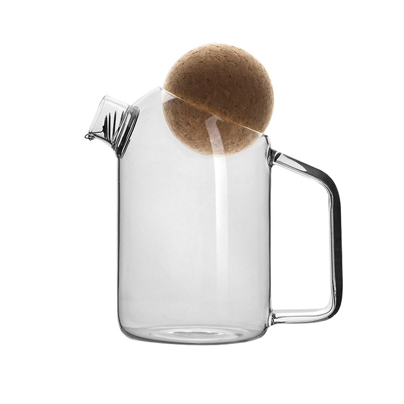 Glass Cork Lid Teapot, Style:Medium Ball