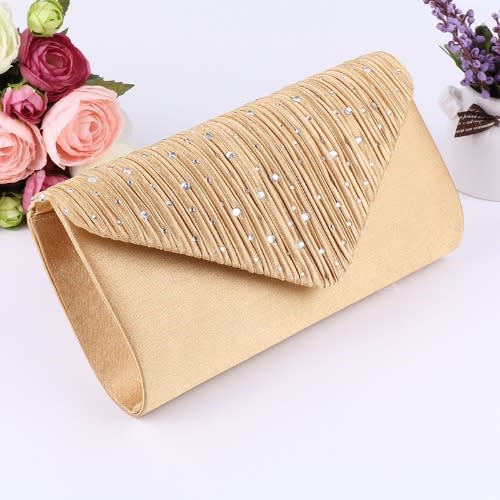 Ladies Party Clutch Purse- Gold