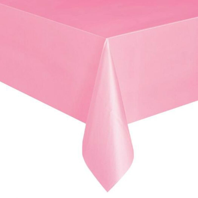 10 PCS Disposable Plastic Tablecloth Solid Color Wedding Birthday Party Table Cover Rectangle Desk Cloth Wipe Covers(red)