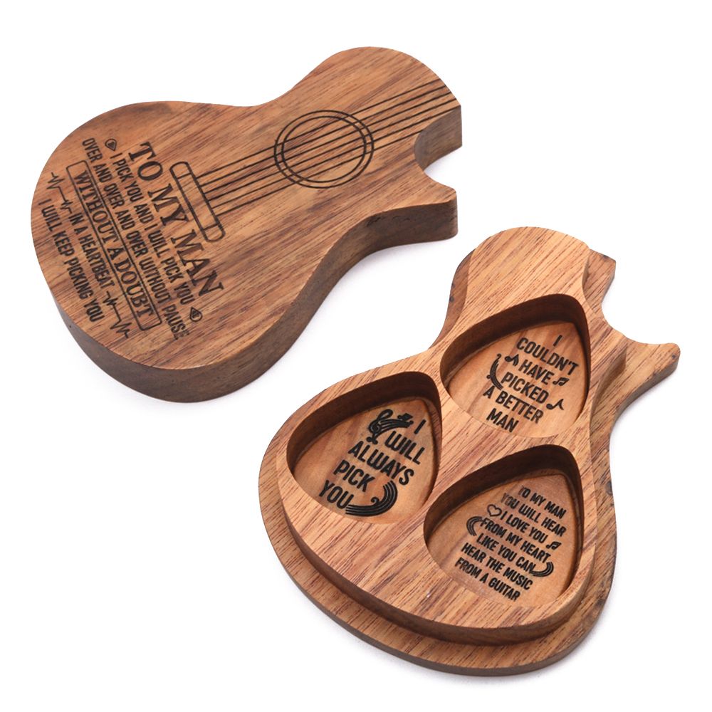 Guitar Accessories Wood Guitar Pick Wooden Guitar Pick Box