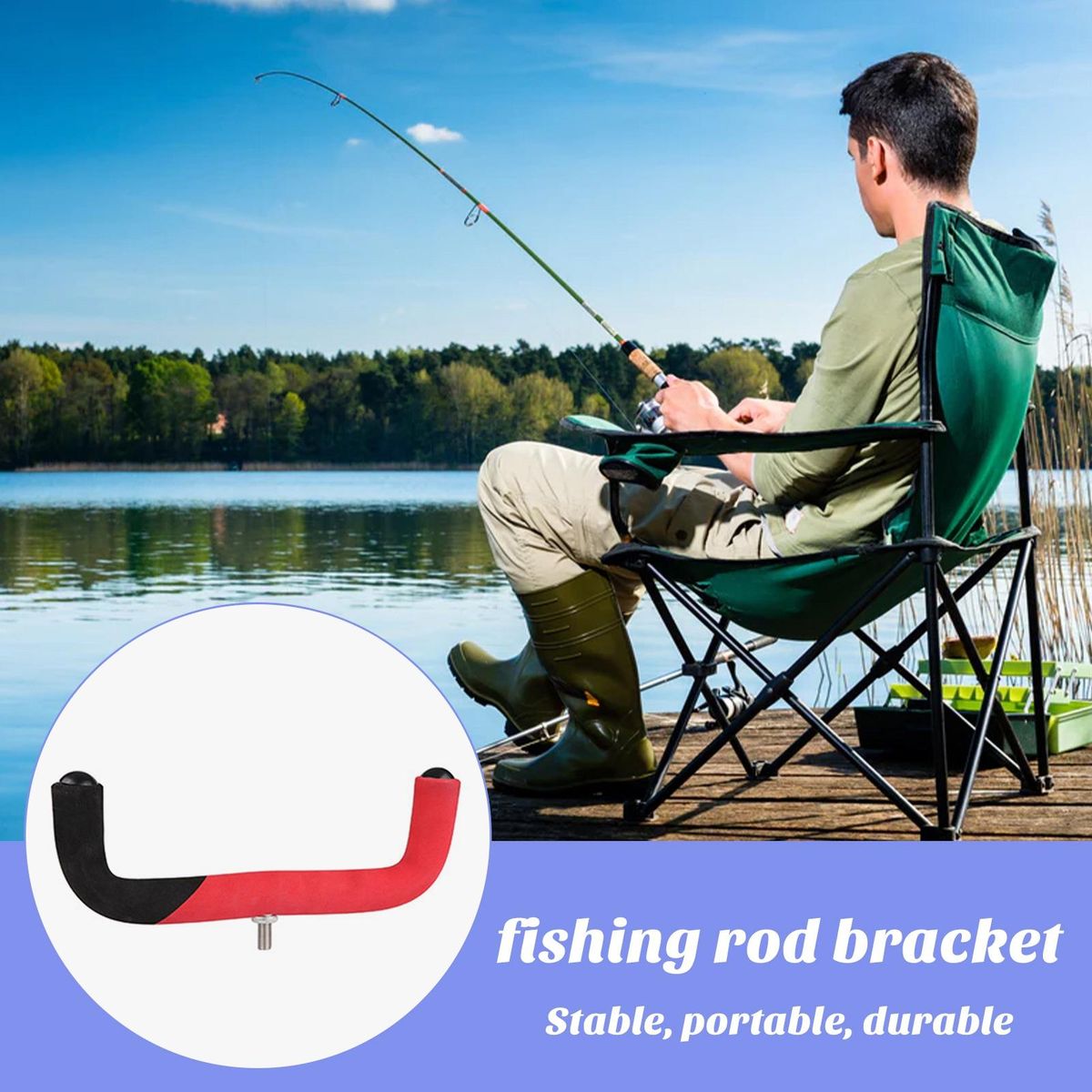 Fishing Pole Stand EVA Soft Fishing Rod Support Pole Rest