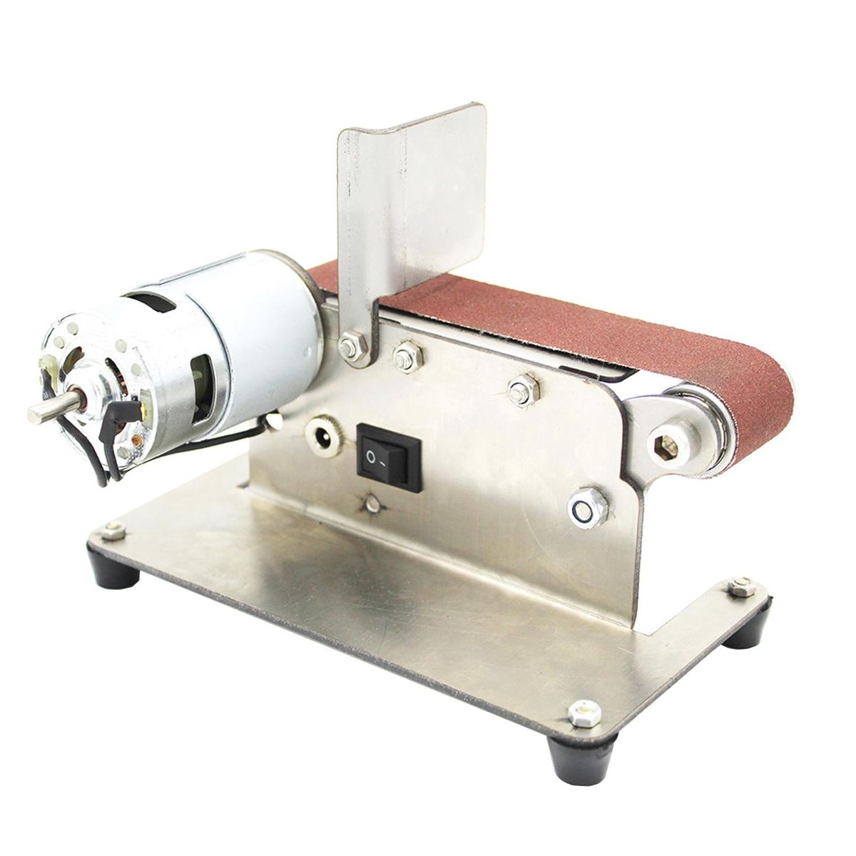 Horizontal Belt Sander Mini Electric Belt Grinding Sander Multifunctional Grinder DIY Polishing Grinding Machine