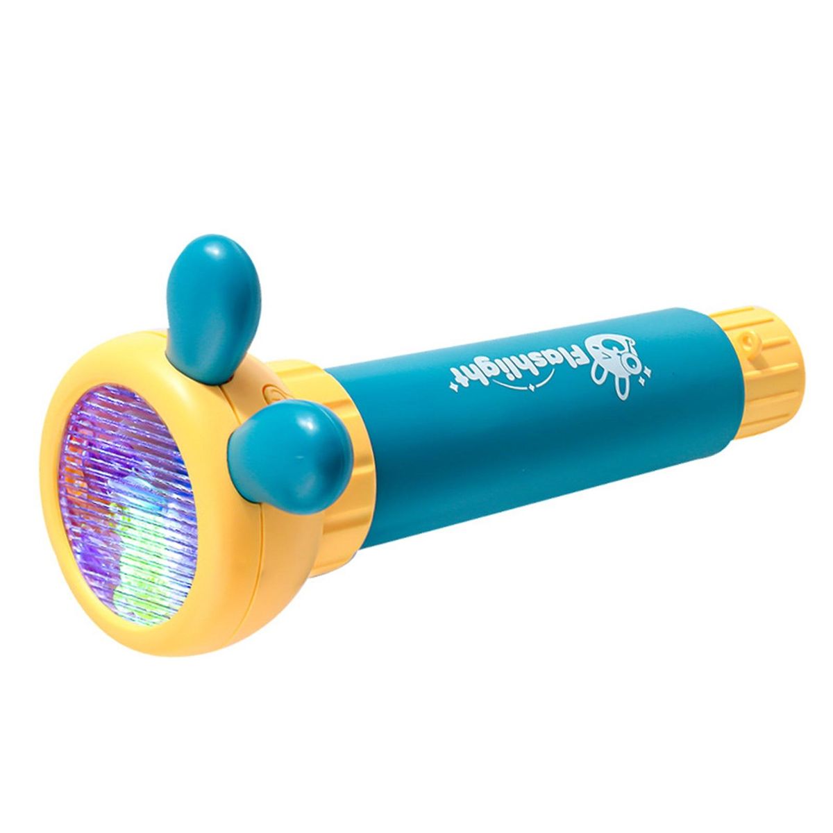 Kaleidoscope Toys for Kids Kaleidoscope Flashlight Toy Educational Fun Cyan