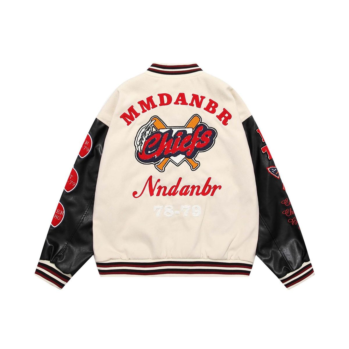 American High Street Color Block Letter Towel Embroidery Thickened Baseball Jacket Men's INS Winter