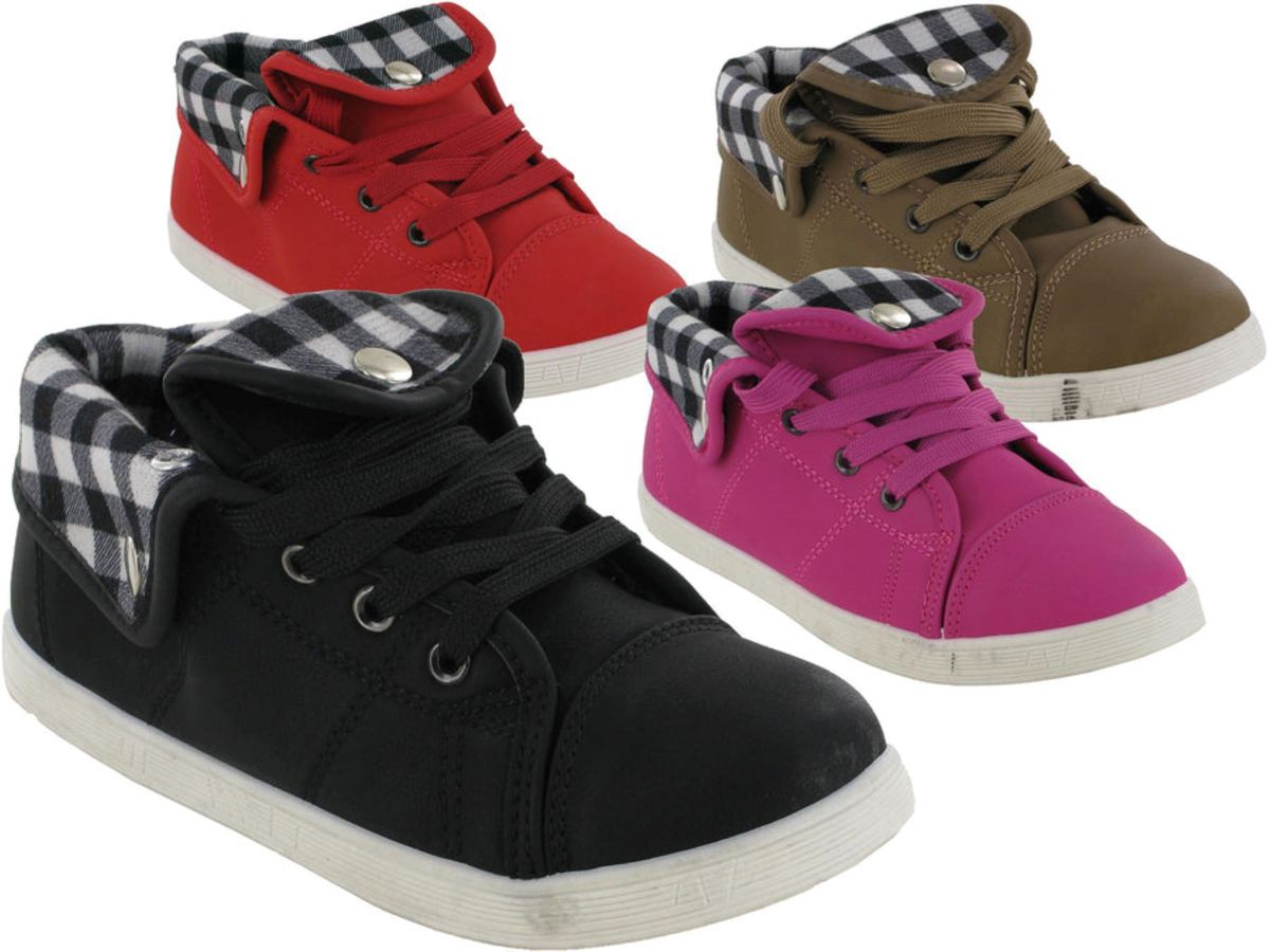 Boys Girls High Top Ankle Lace Up Boot
