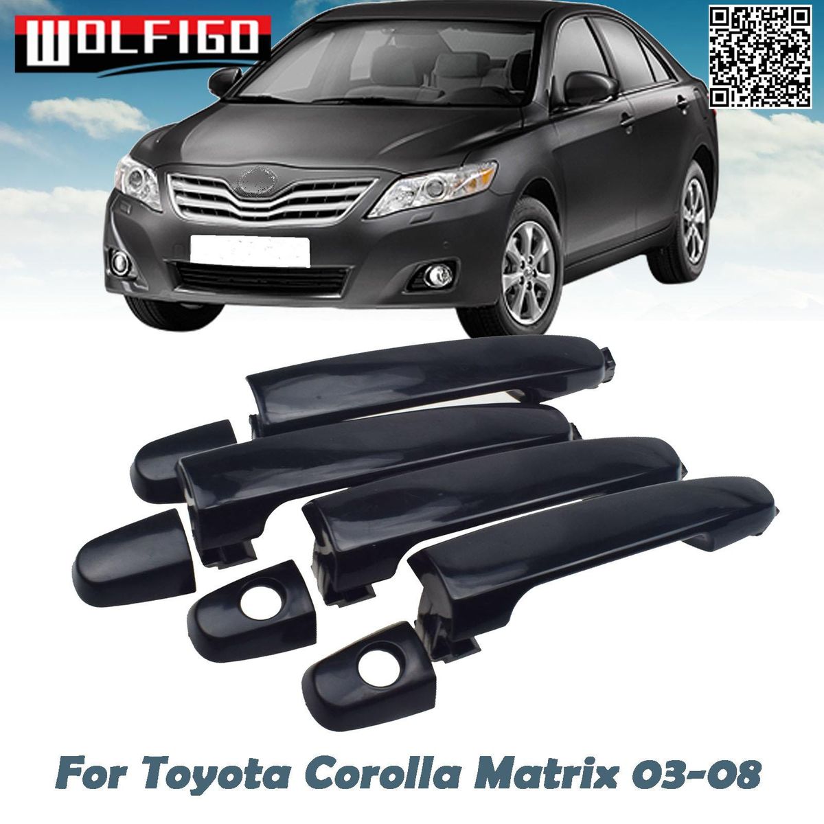 Front Rear Left Right Outside Door Handles For Toyota Camry 02-06 Corolla 03-05 Matrix 03-04 Rav4 01-13 Pontiac Vibe 03-10