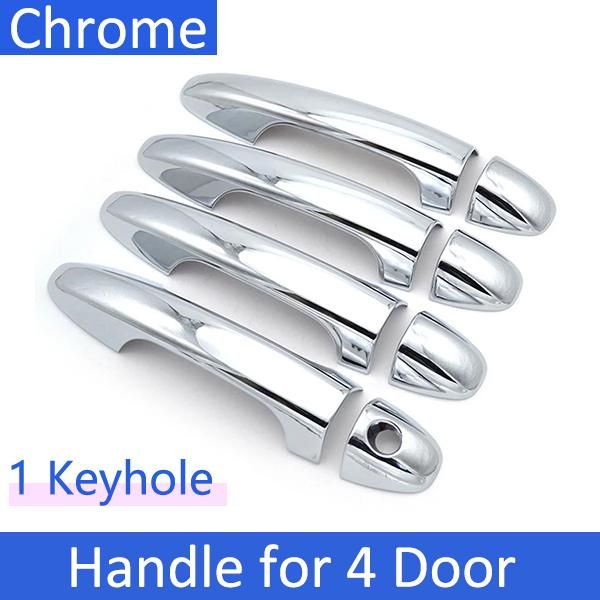 Fit for Toyota Hilux Revo MK8 2015~2020 Chrome Smart Door Handle Cover Car Decorate Accessories Styling Protective Film Stickers