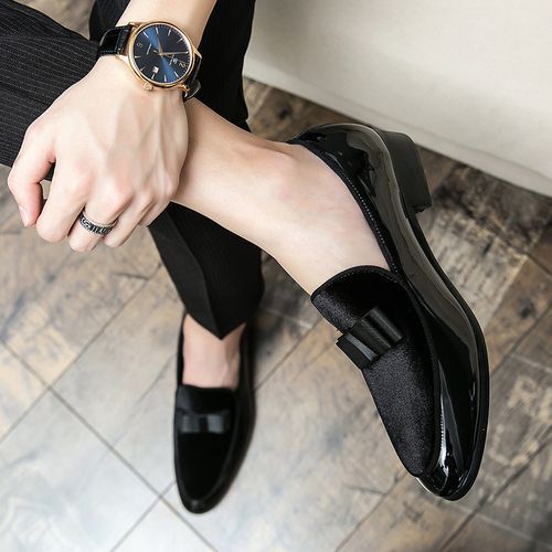 New Suede + Patent Shoe - Black