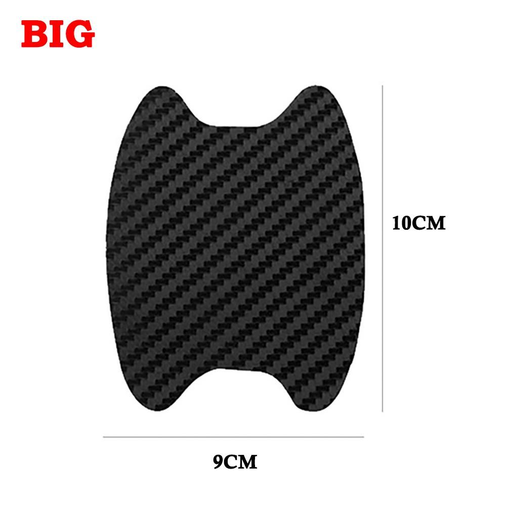 4pcs Universal Carbon Fiber Auto Car Door Handle Stickers Car Handle Protection Car Handle Anti Scratch Stickers Car Accessories