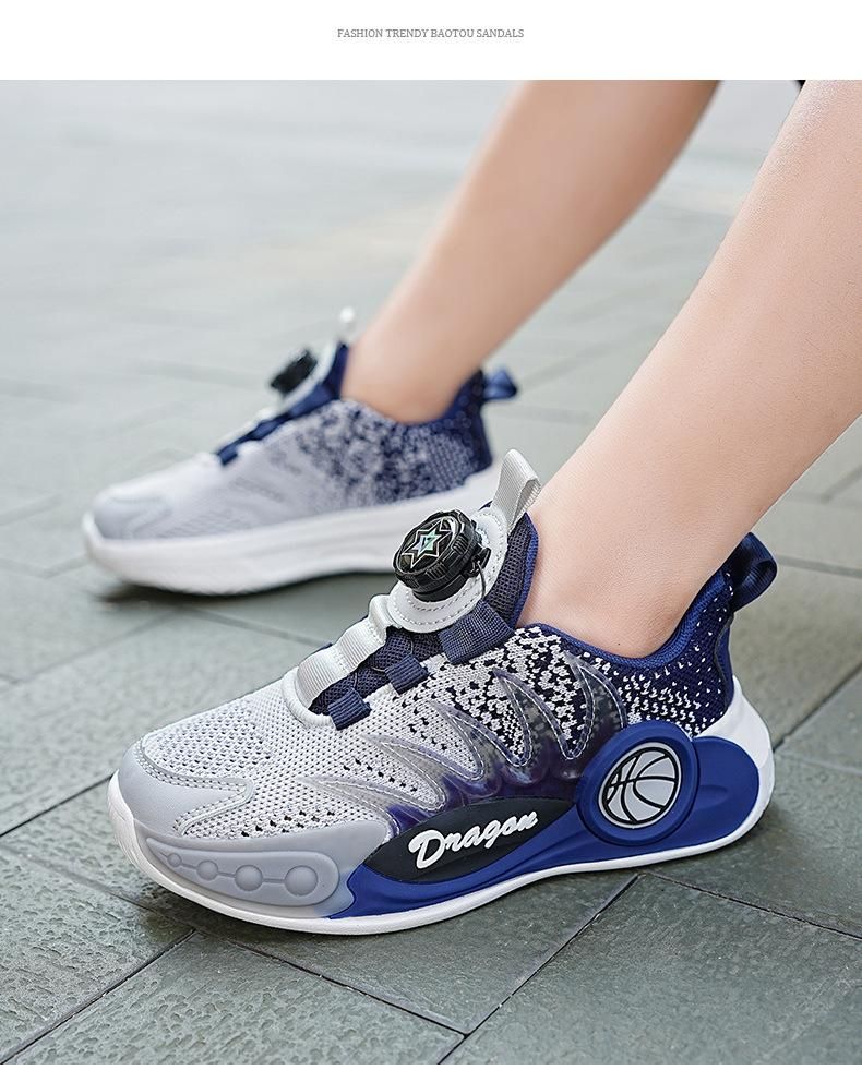 Boys basketball shoes soft bottom breathable basketball shoes Blue