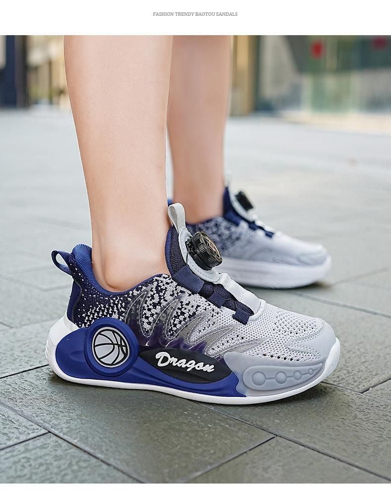 Boys basketball shoes soft bottom breathable basketball shoes Blue