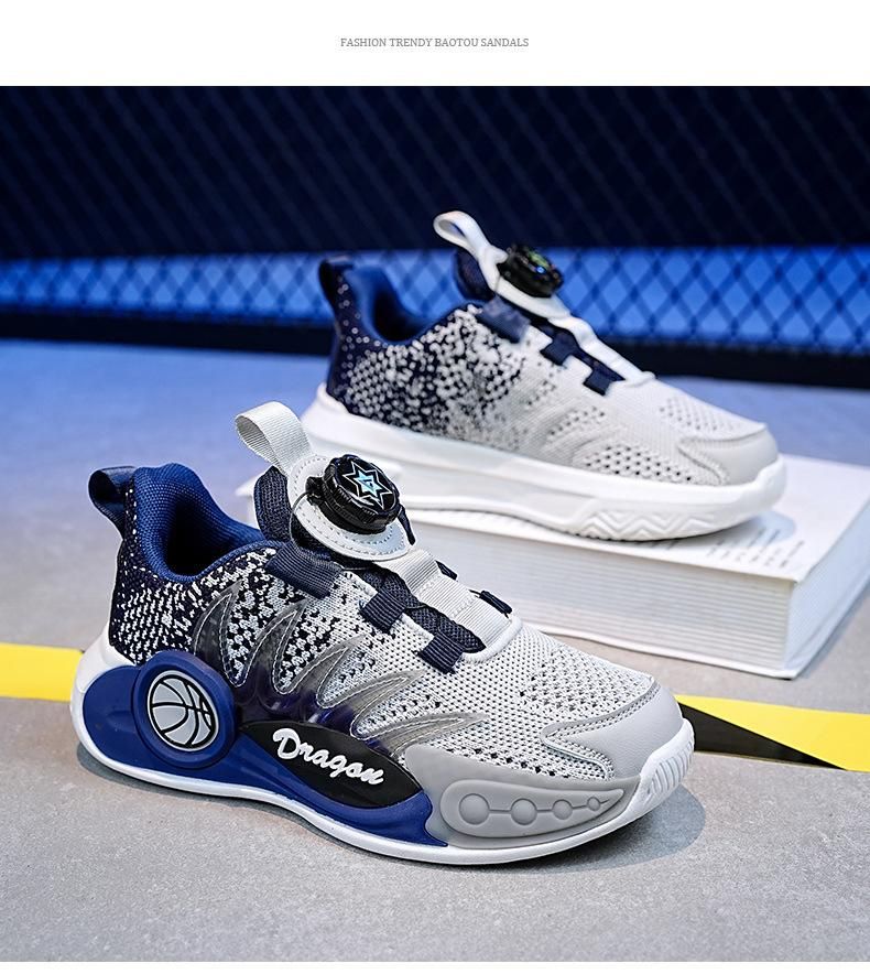Boys basketball shoes soft bottom breathable basketball shoes Blue
