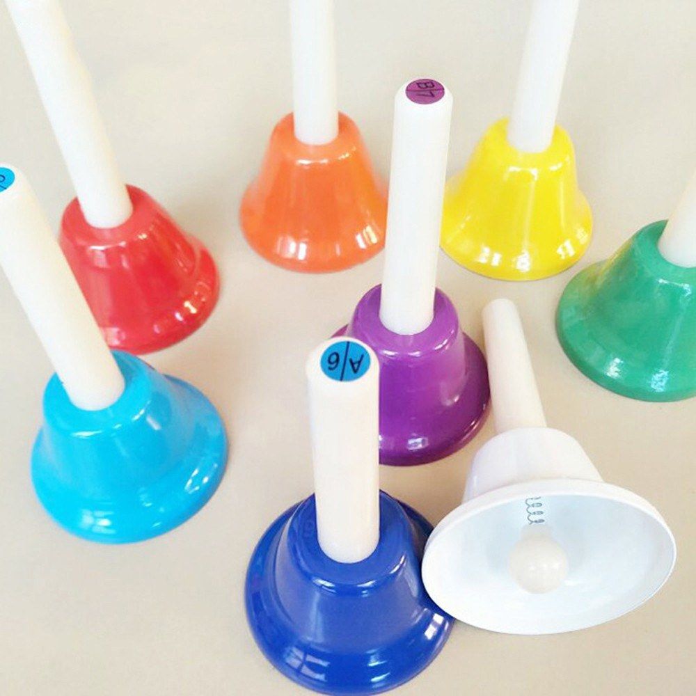 8pcs Handbell Kids Gift Percussion Instrument Eight Tone