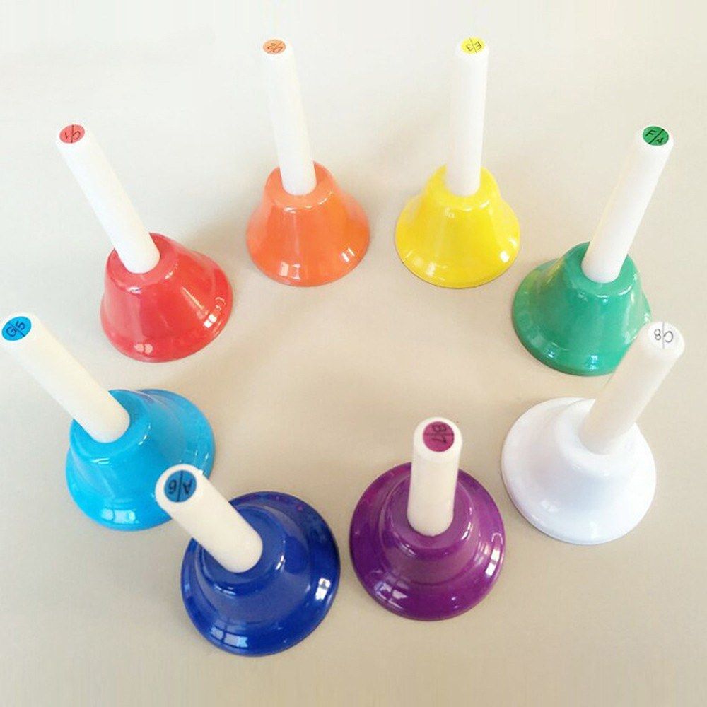 8pcs Handbell Kids Gift Percussion Instrument Eight Tone